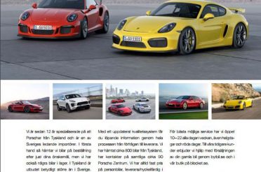 Vår annons i Porsche ÄGAREN nummer 4, 2015