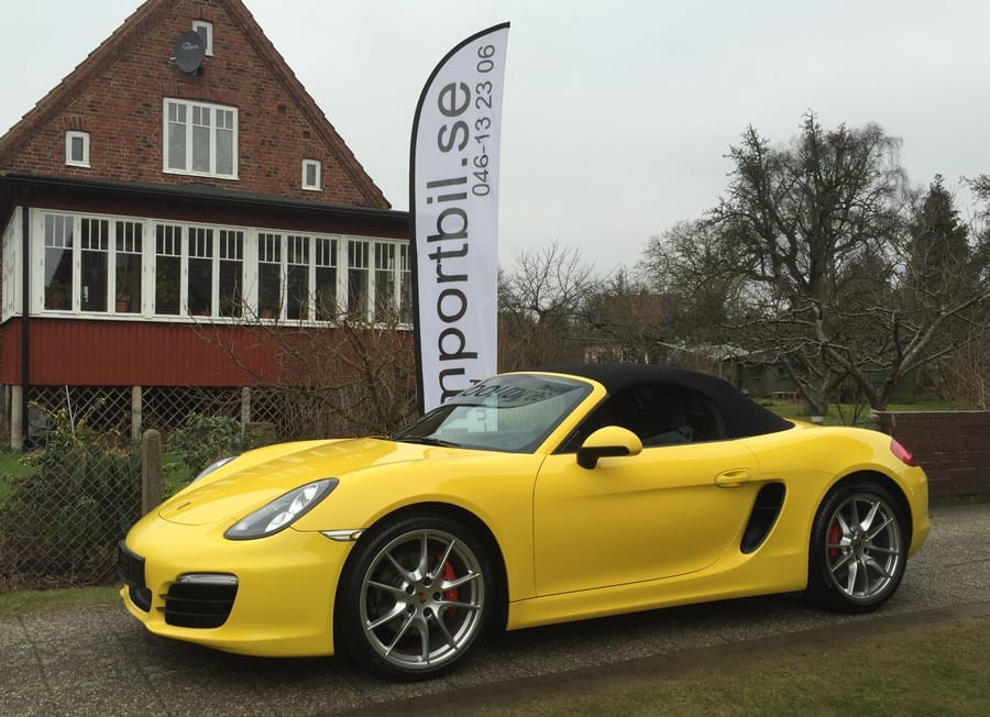 Importera från Tyskland, Porsche Boxster S 981, 315 hk Importera bil Porsche Boxster S från Tyskland