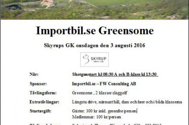 Golftävling på Skyrup