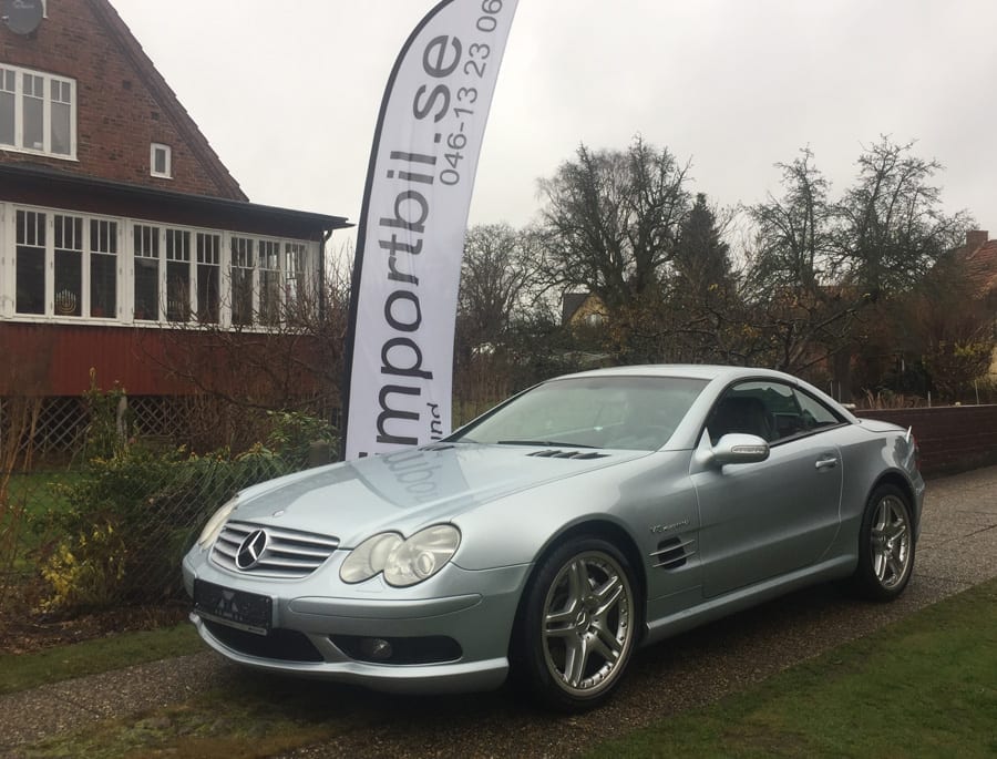 Begagnad Mercedes Benz SL 55 AMG 500 hk köpt i Tyskland