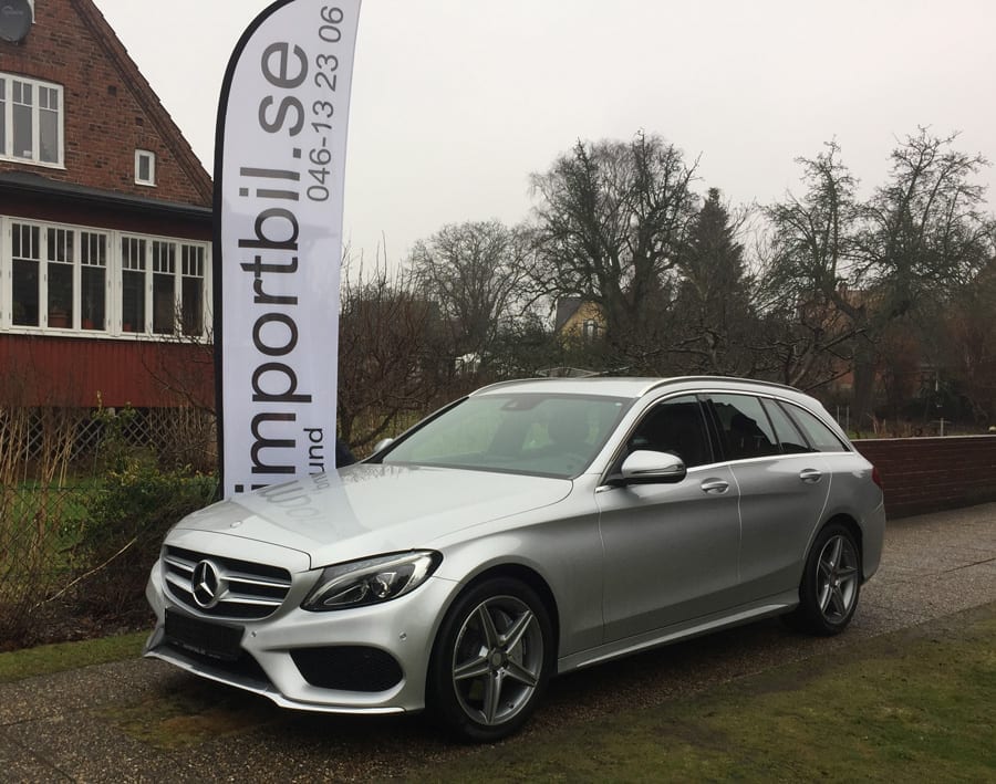 En vanlig bil i Tyskland Mercedes Benz C-klass 250 204 hk Begagnad Mercedes Benz C-klass 250 204 hk köpt i Tyskland