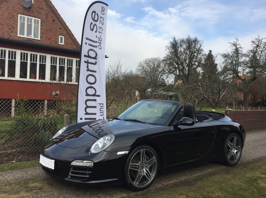 Begagnad Porsche 911 997 Carrera 3.6 cabriolet. 3.6 liters boxersexa med 345 hk från Tyskland