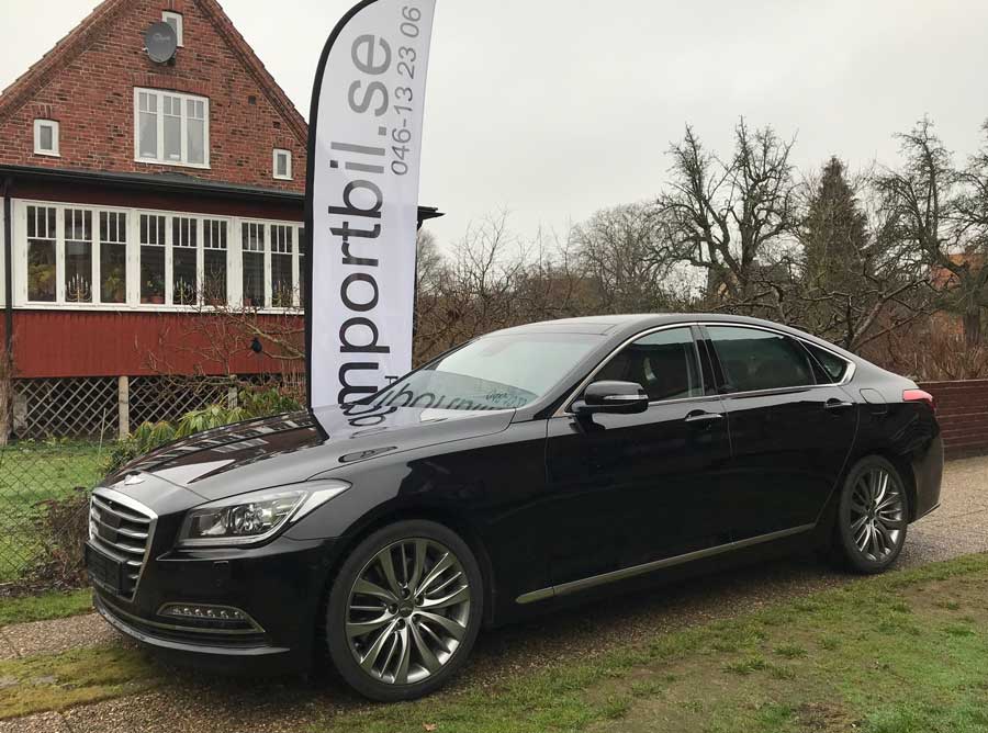 Import av Hyundai Genesis 2015, V6 315Hk Tysklandimport av en Hyundai Genesis 2015, V6 315Hk