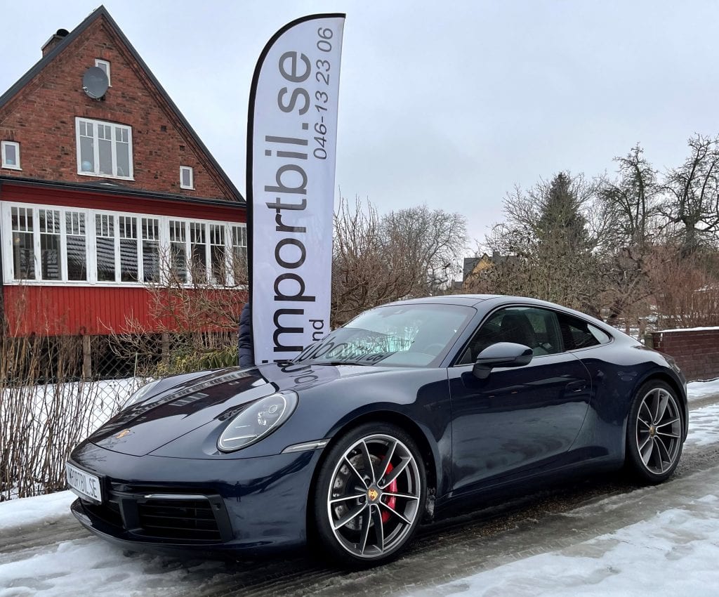 Tyskland import av en Porsche 911 992 4S, 450 hk Import av Porsche 911 992 4S, 450 hk